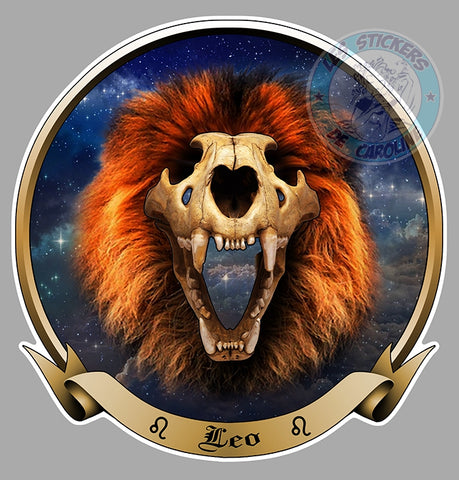 SKULL LION LEO ASTROLOGY LB001