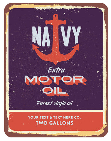 VINTAGE MOTOR OIL NAVY MC068