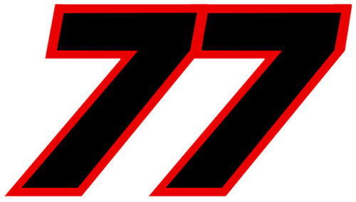 NUMBER 77 RACING NASCAR MOTORCYCLE GP MOTORCYCLE CROSS 12cmX8.5cm STICKER  STICKE